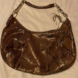 Banana Republic bronze metallic purse.